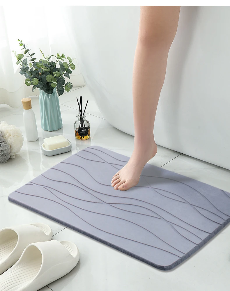 (CHAKME) Carton Emballage Avec Motif Personnali Tapis De Bain En Pierre Absorbent Diatomite