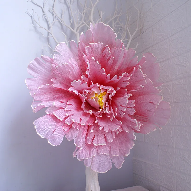 Wholesale Silk Artificial Giant Big Peony Flower For Window Dressing Decoration