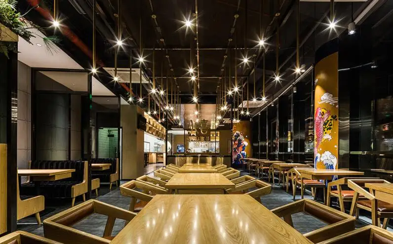 RF-82 Korean Luxury Wooden Hotel Fine Dining Restaurant Furniture