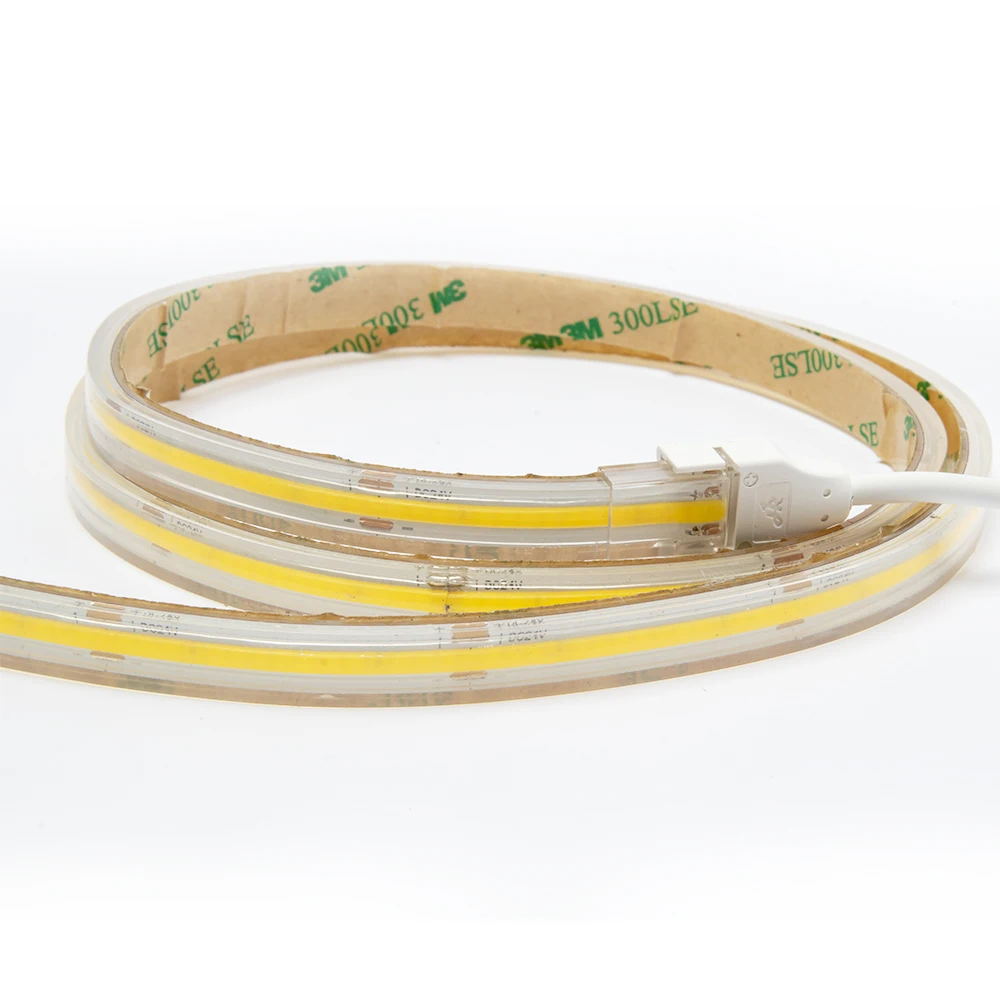 New cheap 5m COB 320LED/M 4000K warm white color 10W power Ra90 DC12V 24V dotless COB led strip ribbon light