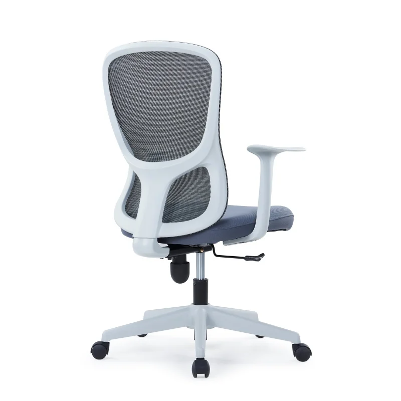 Mesh Ergonomic Executive Office Chair Medium Back Staff Work Office Chairs With Fixed PP Armrest Modern Office Swivel Chair