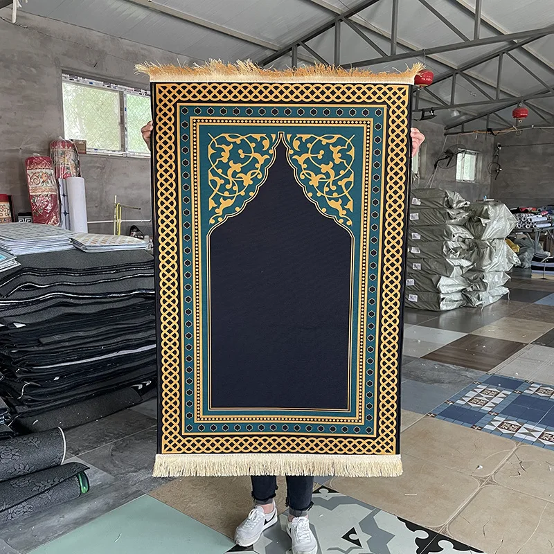 MU Professional manufacturer saudi arabia muslim prayer mat made custom color wholesale turkey prayer mat for living room