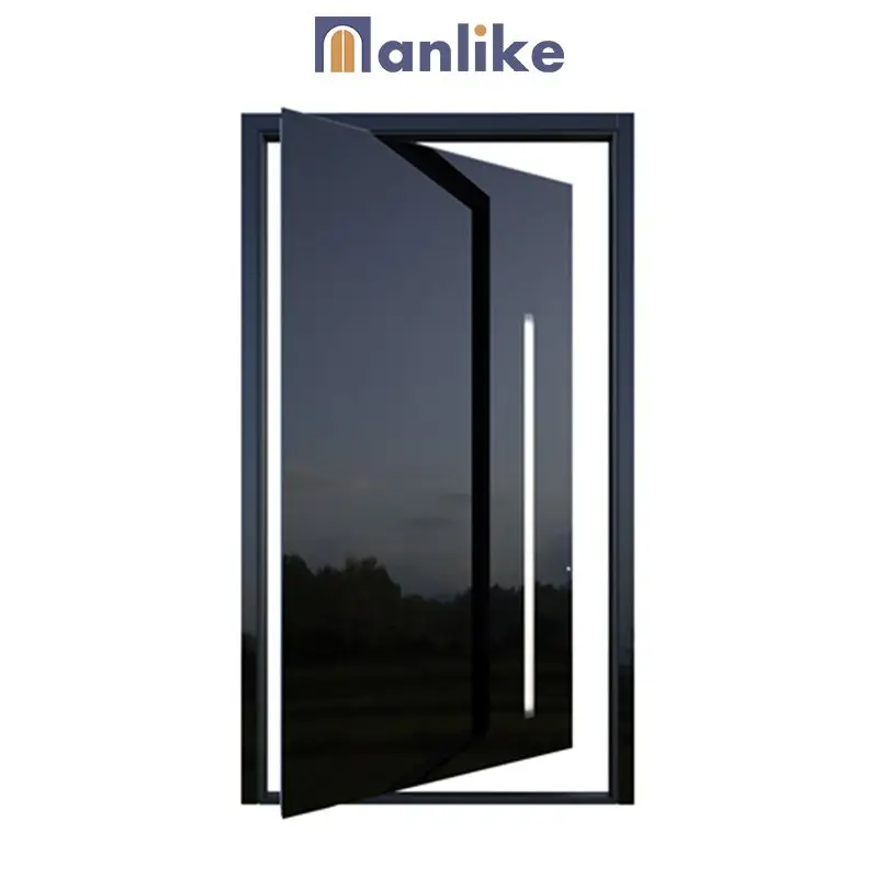 Anlike China Contemporary Metal Home External Main Modern Pivot Entrance Large Cast Aluminum External Doors