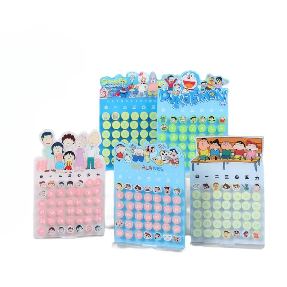 Customized Perpetual Education Calendar Handmade Diy Desk Desktop Ornament Acrylic Magnetic Children Cartoon Calendar For Kids