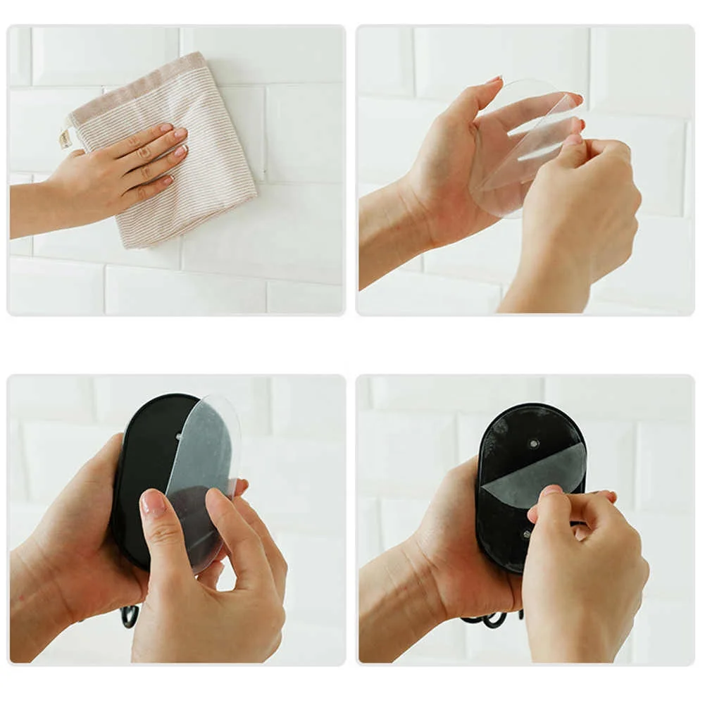 Ties Bag Hanger Hanging Racks 360 Degree Kitchen Rotating Hooks Nail-free Holder Hanging Storage Rack Hanger