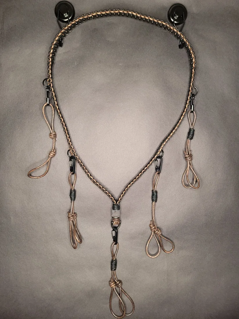 leather Duck Call Lanyard With Removable Rings Hunting  Paracord Goose Calls For Predator Ducks Dog Whistle Hunting Accessories