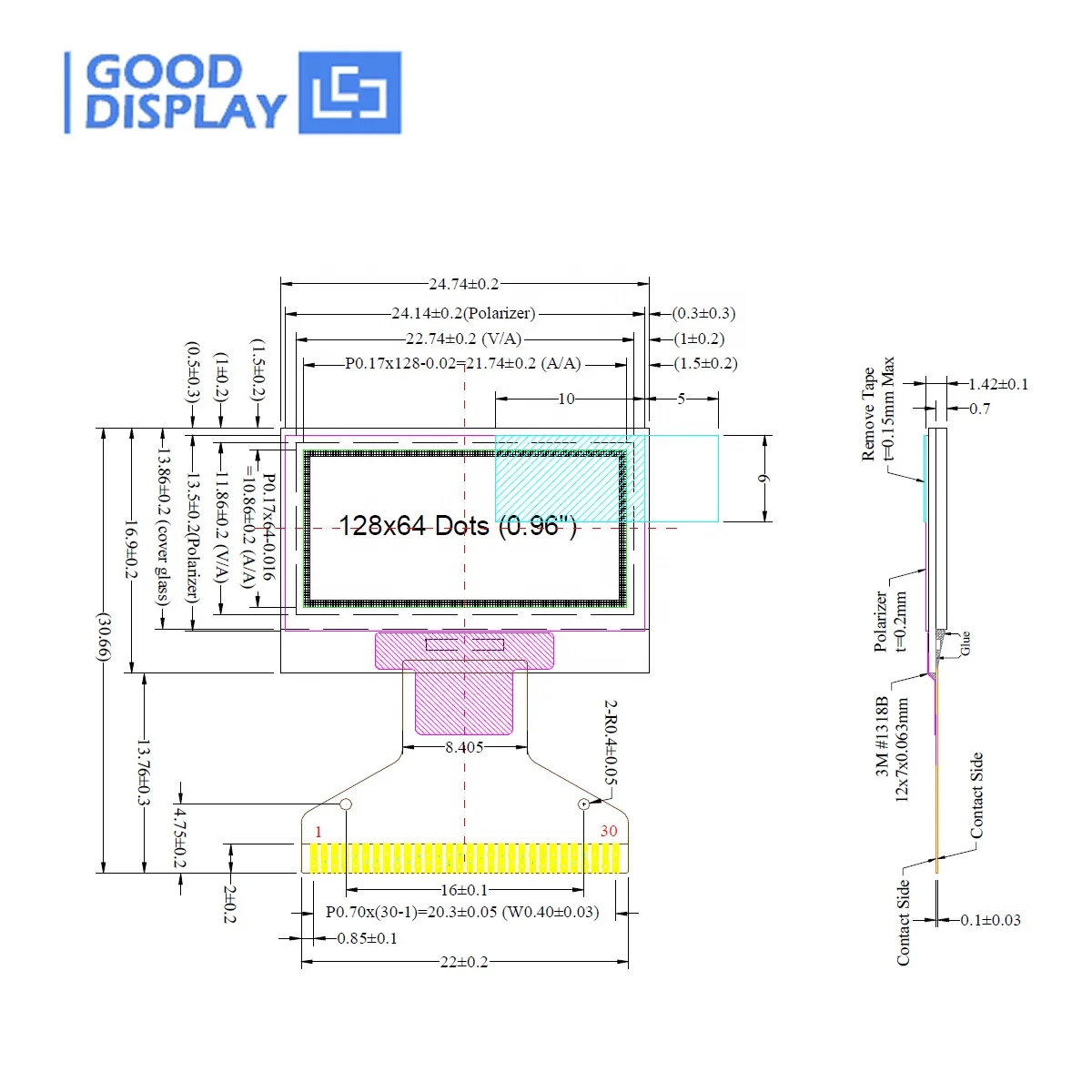 OLED 0.96 inch Mini Display 128X64 White OLED Screen