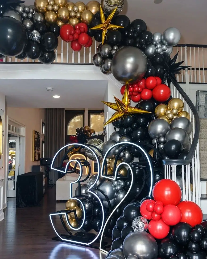 Large Metal 3ft 4ft Rgb Neon Marquee Light Up Frame Marquee Letter Numbers For Birthday Wedding