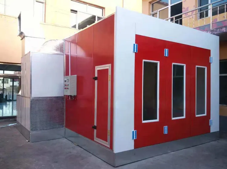 Portable Airbrush Spray Booth with LED Lighting and Diesel Burner Heating System for Painting and Baking