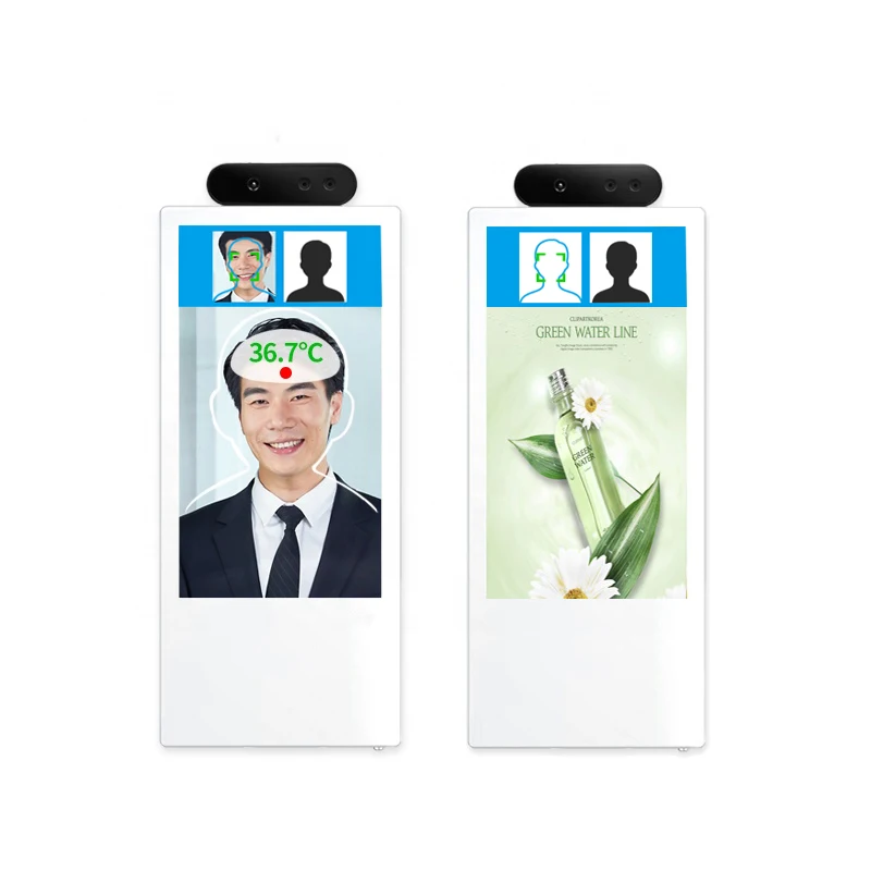 
Temperature Scanner Kiosk Sensor Face Recognition Kiosk Digital Signage and Displays Advertising Players Screen 