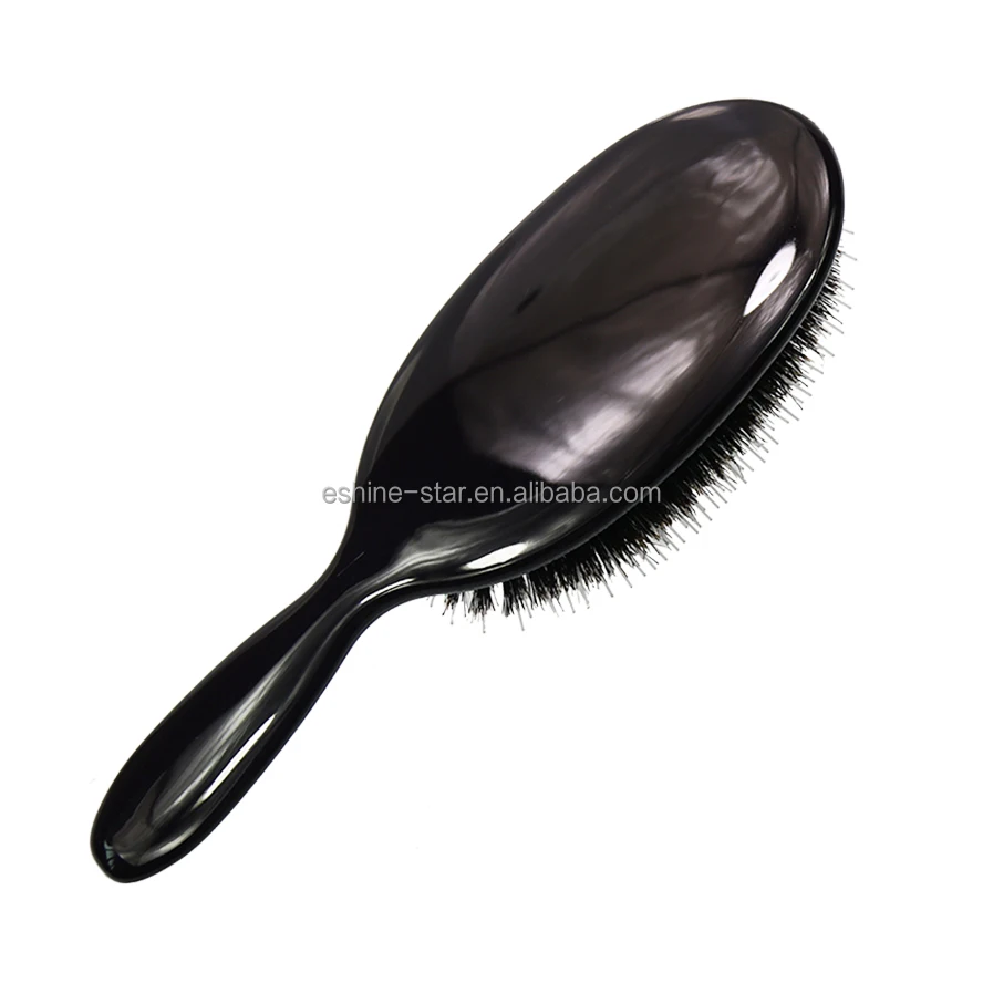 Salon Detangling Style Thermal Heat Hair Brush Ionic Extension Hair Drying Custom Massage Paddle Boar Bristle Hair Brush