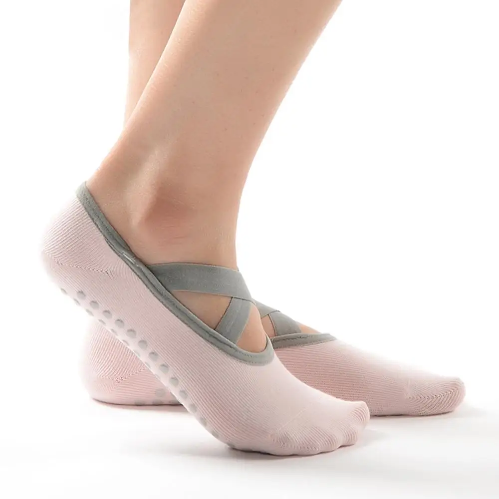 
Custom logo anti slip grip barre yoga pilates socks women 