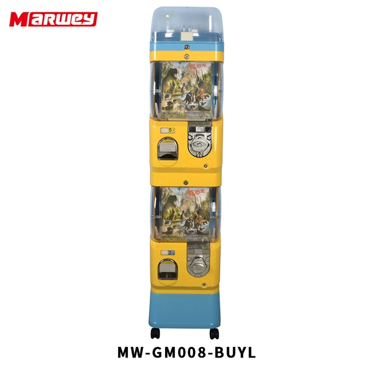 Kids Coin Operated Gashapon Vending Machines Factory Wholesale Customizable Candy Gumball Bouncing Ball Capsule Prize Machine