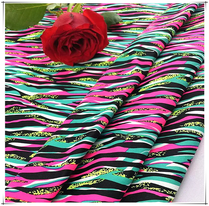 2022 bright Nylon 90%+ Spandex 10%  Knit Print Fabrics For Children Swimming Suit Evening Dress Costume Dress Dance wear Fabrics