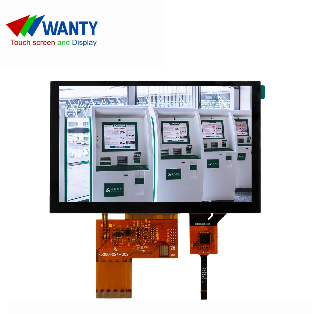 RGB I2C 5 Inch Multi Touch Panel Display TFT Module 800x480 LCD Touch screen