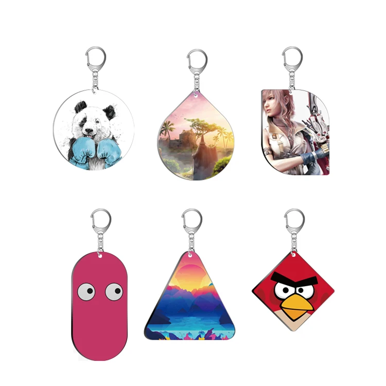 
Customized logo key chain charms flower anime photo round glitter rectangle cute hotel motel clear blank custom acrylic keychain 