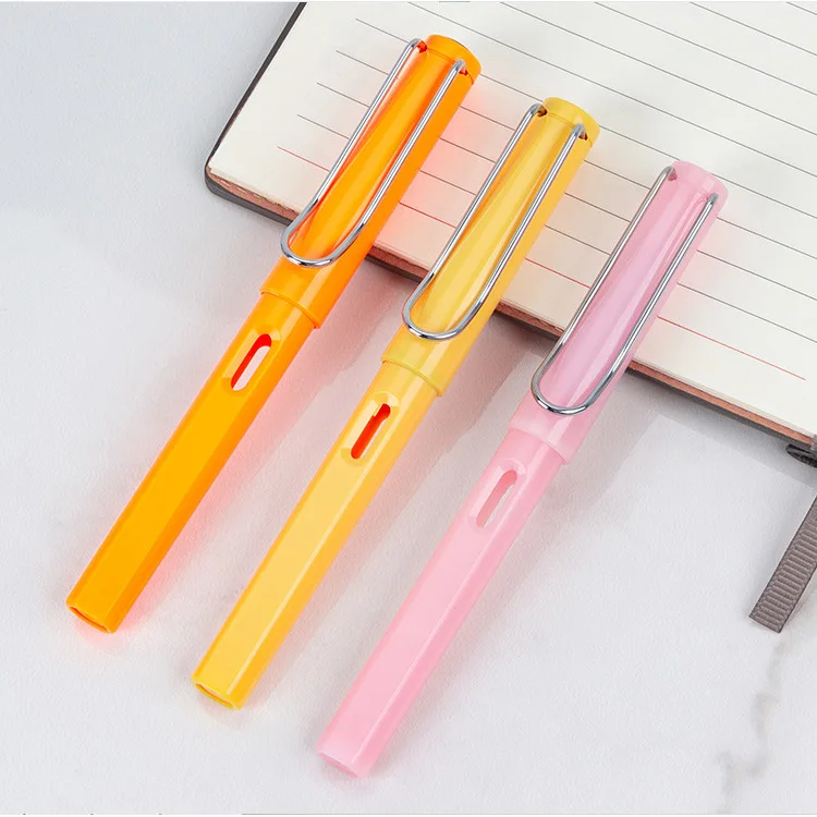 Factory delivery colorful Fountain pen student pen upright writing practice ink bag dual-use pen wholesale