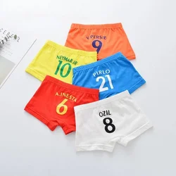 Wholesale High Quality 40S Combed Cotton Cute Number Printing Boy Underwear Kids Underwear