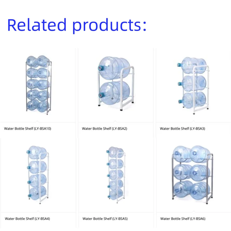 Floor Standing Metal 5 Gallon Water Bottle Jug Storage Display Holder Rack Shelf for Water Cooler Dispenser