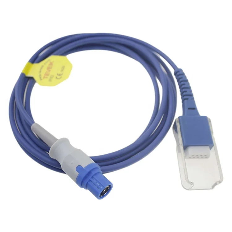 disposable spo2 sensor Hospital Siemens Monitor Adult Finger Clip Spo2 Sensor Extension Cable Round spo2 sensor cable 7 pin