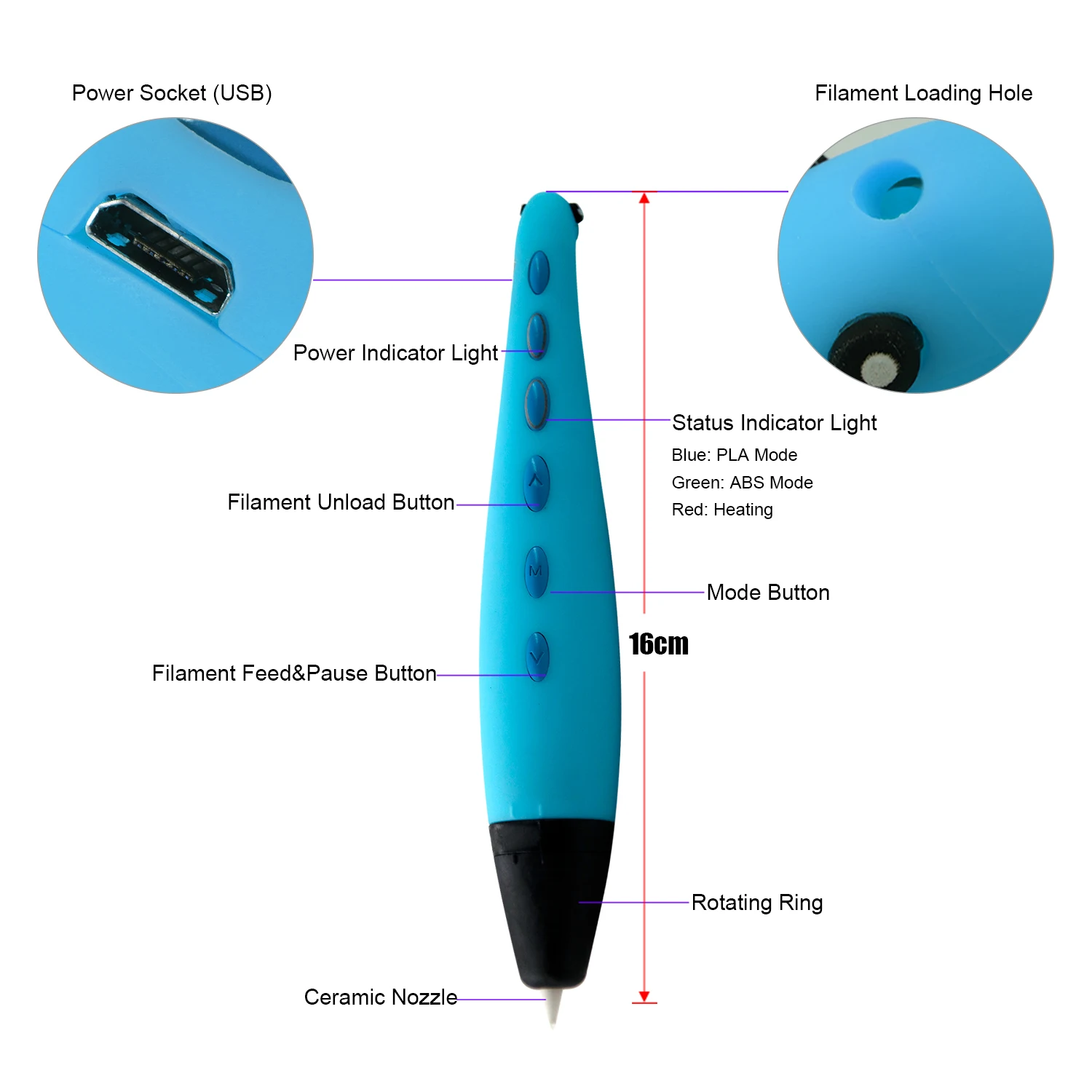 HOT 3D Printing Pen Home Art Activity Educational STEM Toy  Kids 3d Printer Pen