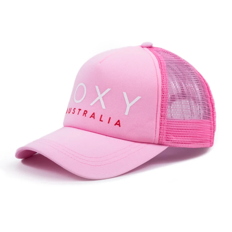 
Most Popular Smiley Face Pink Trucker Hat cap Womens Trucker Hats Custom Printing 