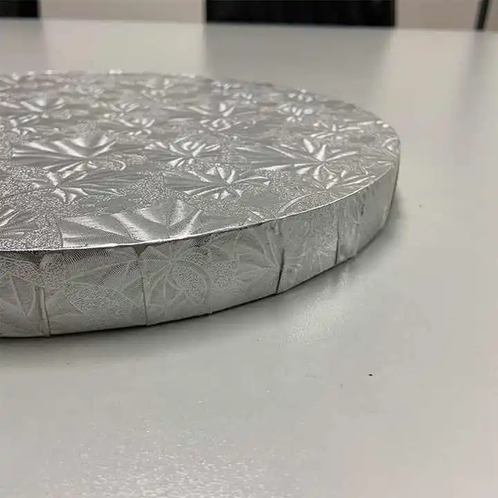 Large Cake Drum Board Embossed Aluminum Foil Silver Cake Boards