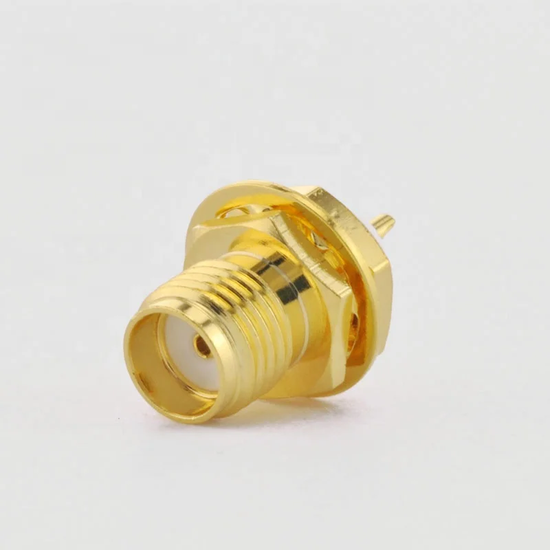 6GHz SMA Female Bulkhead Jack connector with Solder Cup, SMA bulkhead connector
