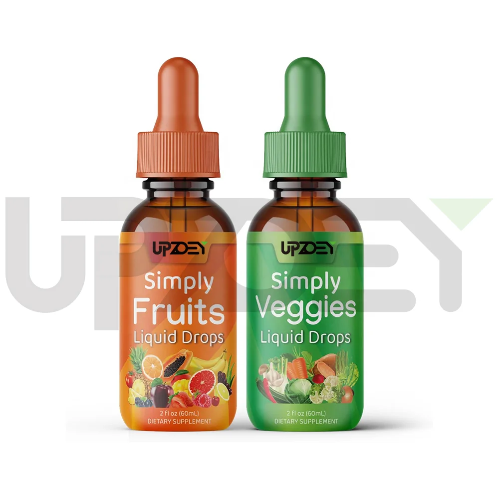 Fruit and Vegetable Liquid Drops Made with Whole Food Superfoods Fruit and Veggie Drop For Digestion and Dietary Supply