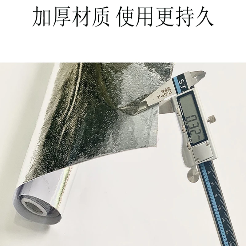 aluminum foil paper wall stickers kitchen oil proof stickers waterproof for cabinets stoves