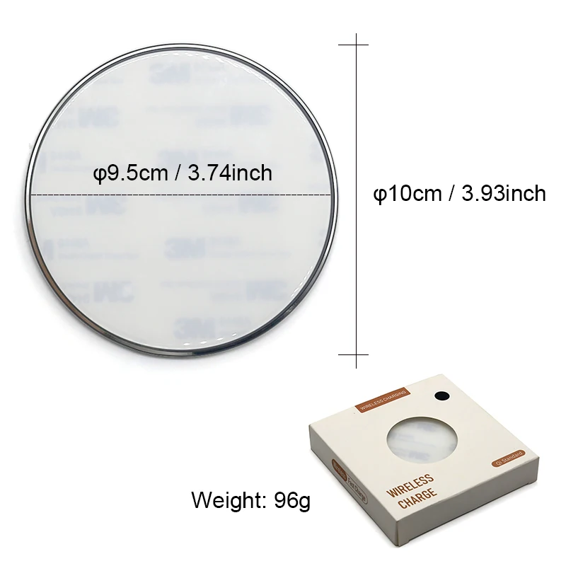 Sublimation Wireless Charger Pad  Blank Customization 10W  Fast Charge Pad Compatible with iPhone, Samsung, QI-Enabled Devices