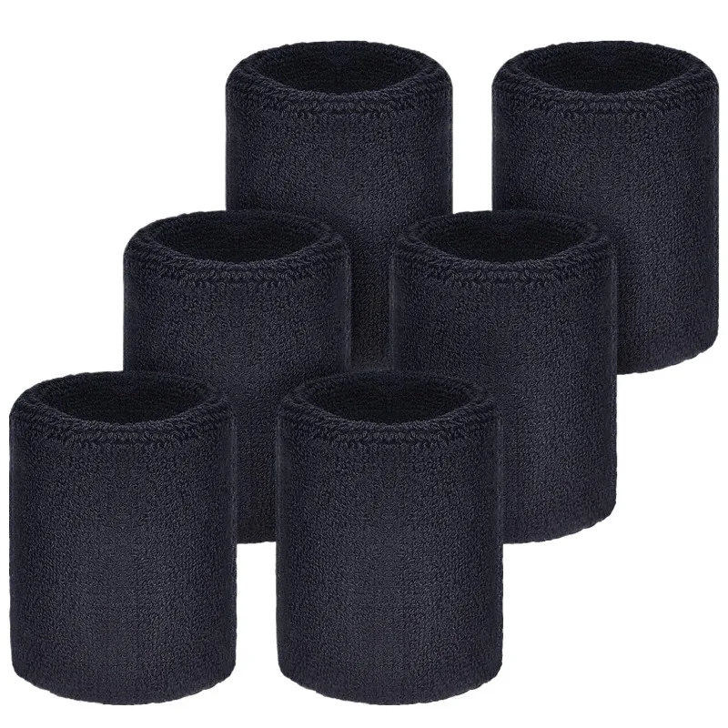 Custom Logo Multi-color Knitting Cotton Outdoor Towel Sweat Wristband Breathable Tennis Sports Wrist Sweatband