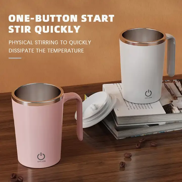 Hot Sale Stainless Steel Smart Coffee Mixer Blender Mug Shaking Cup Automatic Mixing Thermos Cup Magnetic Stirring Milk Tea Cup