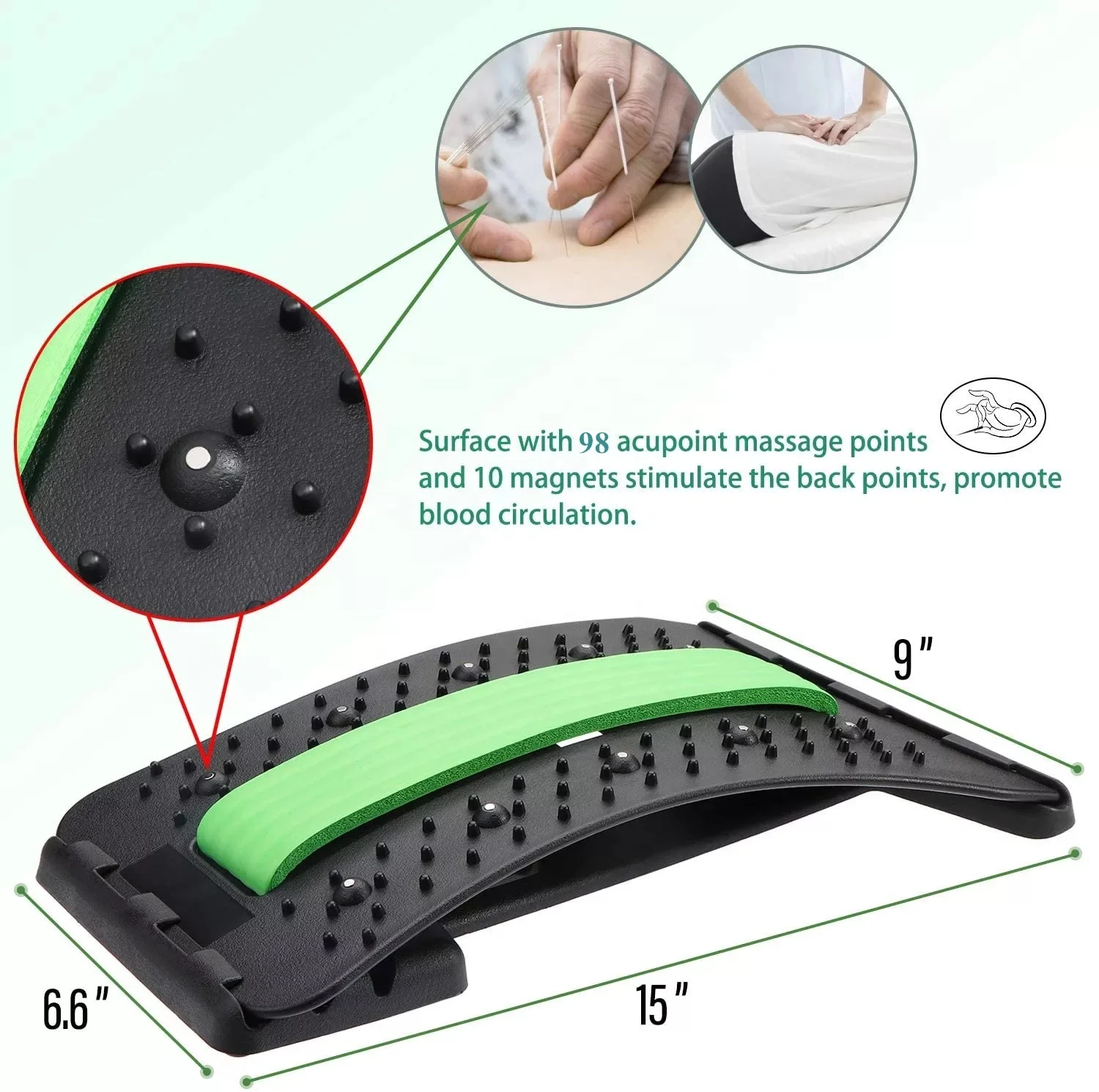 Magic Lower Adjustable Lumbar Massager Back Stretcher for Neck and Posture Corrector