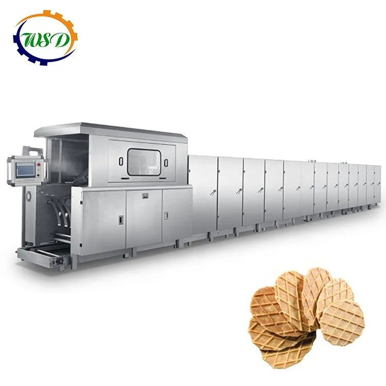 Economic Wafer Sandwich Making Machine Industrial Chocolate Wafer Ball Production Line Energy Saving Waffle Maker Baking Oven