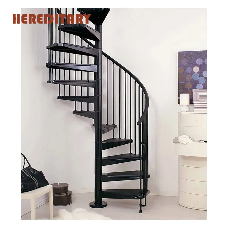 Small space used metal wood stair step spiral staircase canada design
