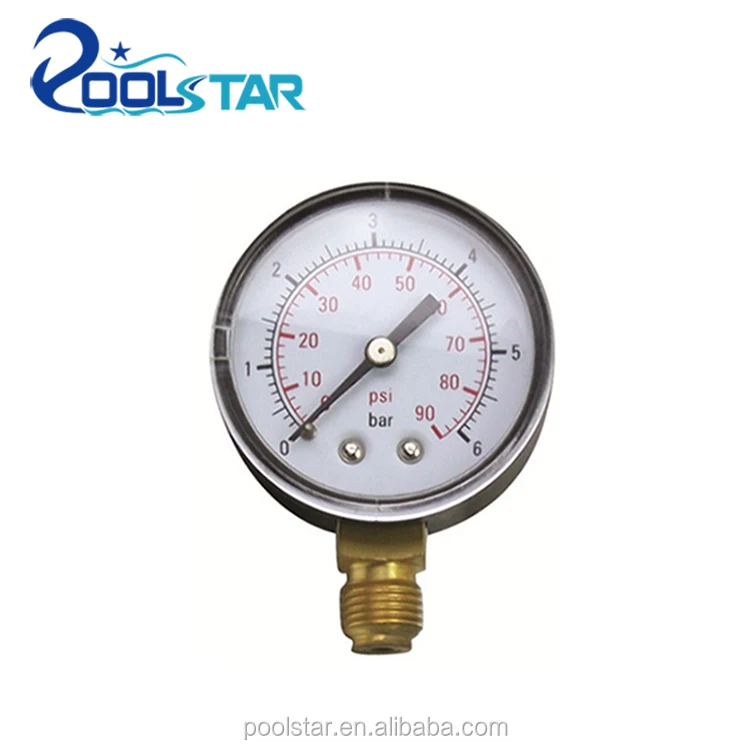 Poolstar swimming pool water pressure gauge side mounted
