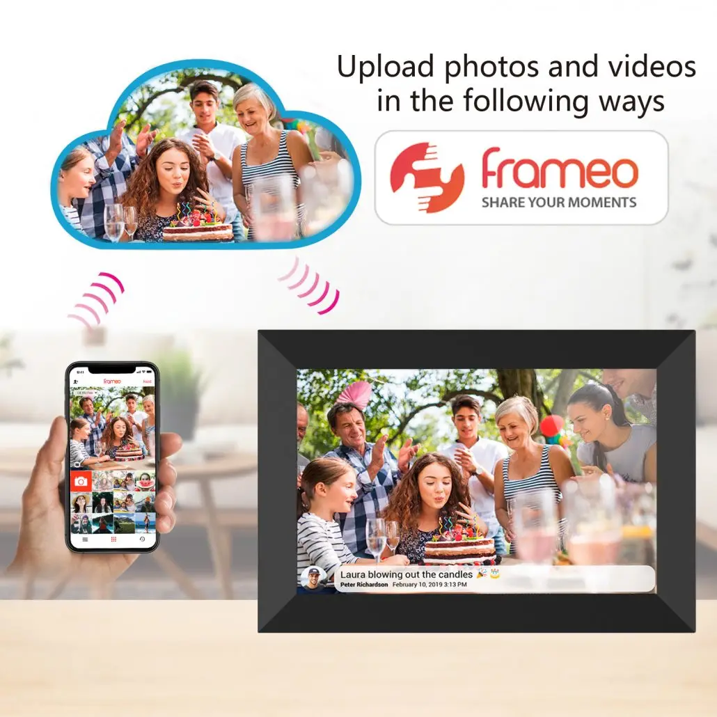 Просто умная домашняя фоторамка 8 дюймов Wi-Fi цифровая сенсорный экран облако