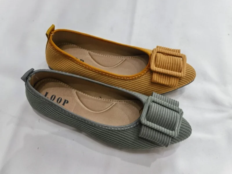 New Fashion Ballet Flats Summer Breathable Shoes Knit Mesh Loafers for Women