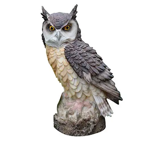 
Patio Lawn Yard Garden Decoration Props Large Realistic Manmade Artificial Resin Owl Crafts Statue Figures Model Decoy 