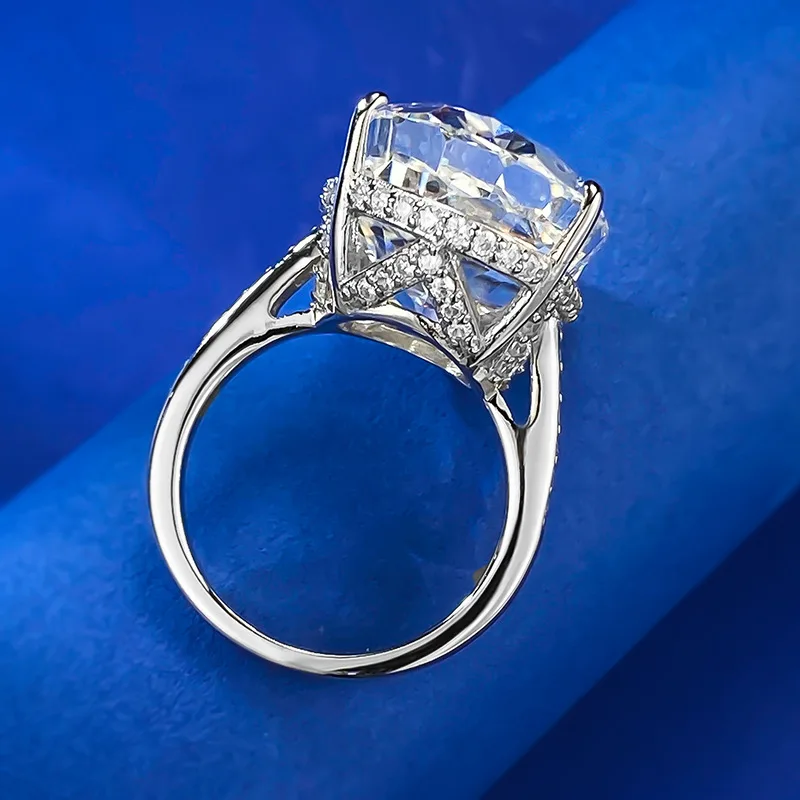 925 Sterling Silver Engagement Rings Big Oval Cut Solitaire Cubic Zirconia CZ Wedding Promise Rings Wedding Bands for Women