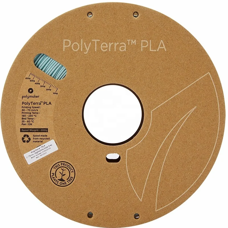 Excellent Printability Cardboard Spool Printer 1.75mm / 2.85mm 1 KG  Polymaker Printer PolyTerra 3D PLA Filaments