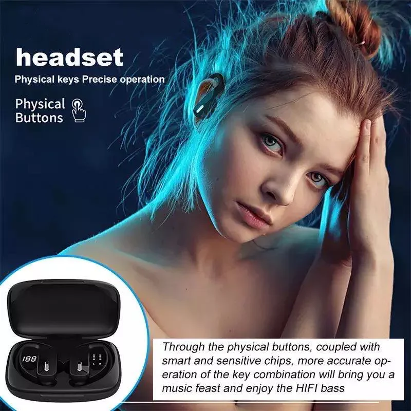 Factory OEM T17 Headphone True Wireless Earphone IPX7 Waterproof Sport Headset Mini TWS Wireless Earbuds With Hook