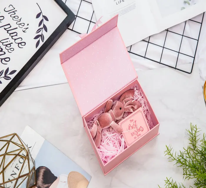 Small gift boxes with lid black blue pink color for gifts art packging cardboard box