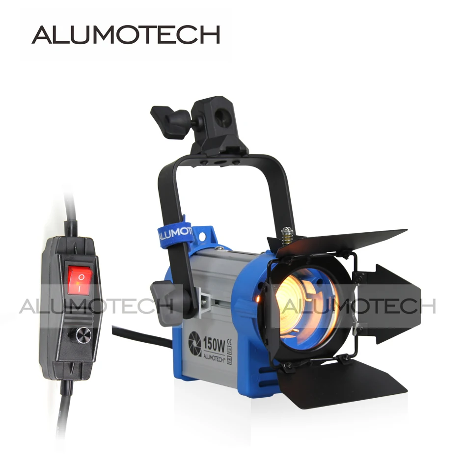 Alumotech 3200 к затемнения 150 Вт с линзой Френеля в режиме баланс белого студийный прожектор для видеосъемки прожекторная лампа для съемки видео Радио и tv-вещательное