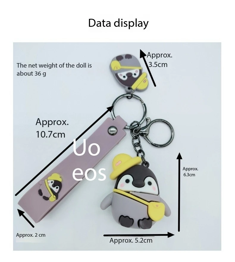 wholesale Factory Direct sales Cartoon animals keychain Panda Penguin Cute animal keychain Gift doll toy for bag keyring cute