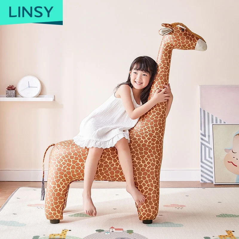 Linsy Single Animal Fund Children Baby Sofa Chair Bedroom Kid Sofa Set Furniture Children Simple Fabric Sofas Chair LS274I1