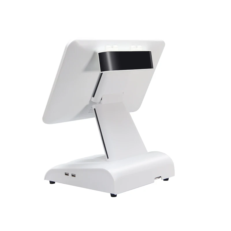 15.6 inch 1366*768 N2840 processor 2+32GB POS machine with LED 8 digital customer display WIFI RJ45 POS all in one machine