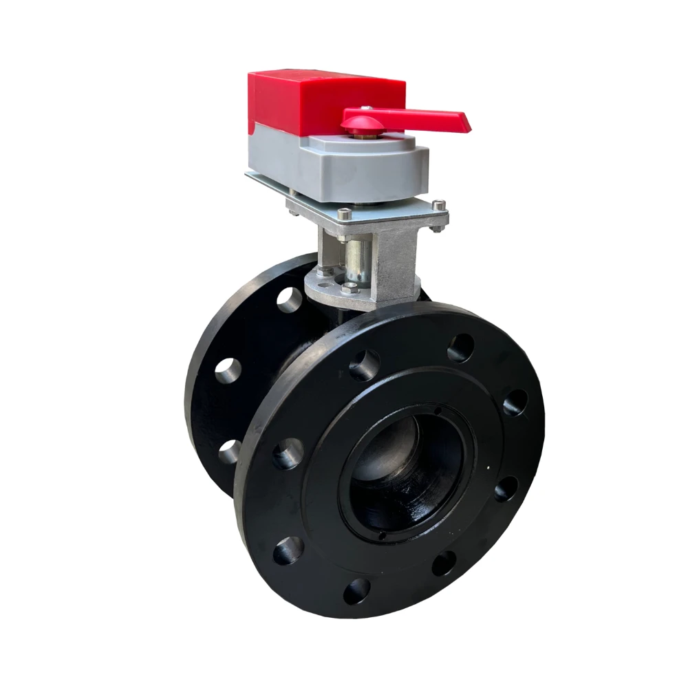 electric actuator ball valve flange type