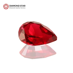 Pigeon blood red ruby Fine jewelry gemstones 5*7mm 6*8mm 1carat 1.5carat Pear cut loose ruby AGL Certified Lab Grown Ruby